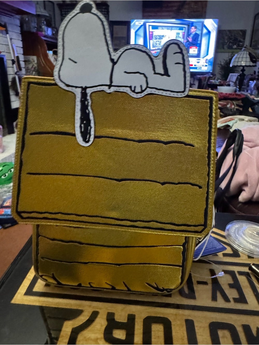 Loungefly Gold Peanuts "EST. 1950" Mini Backpack